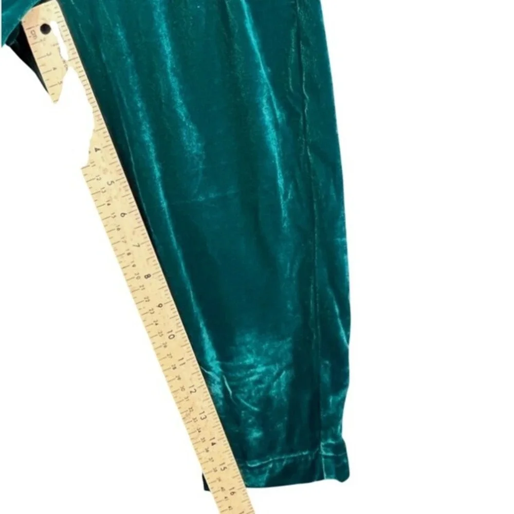 Gymboree Pants Girls Size XS 4 Green Crushed‎ Velvet Velour Pull On Jogger NWT
